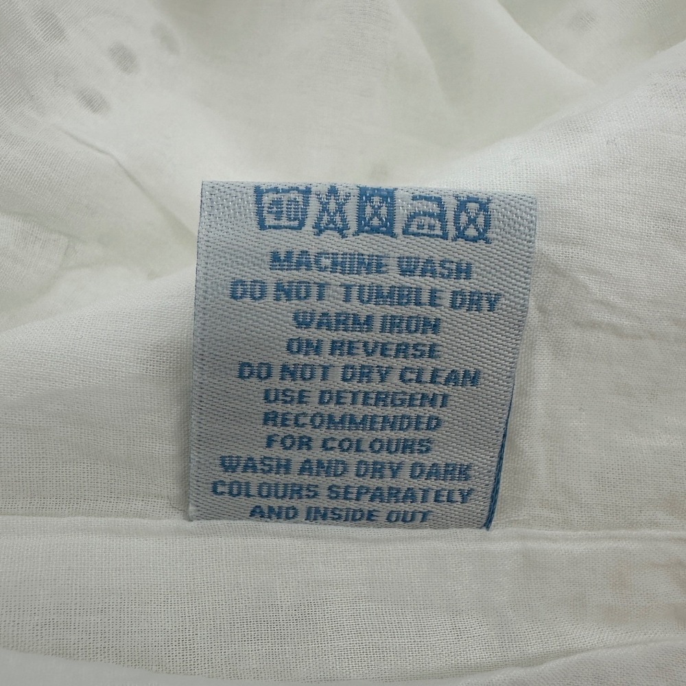 Boden Eyelet Cotton A Line Skirt White 12R NWT - Picture 4 of 5